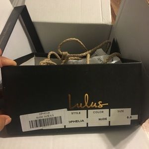 Lulu's nude strappy heels